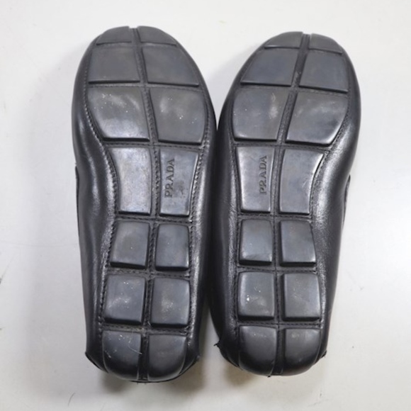 Black Leather Prada Shoes Men main image 8